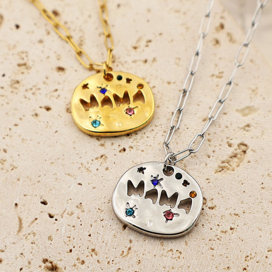 Guardian Tarot Card Necklace - MAMA / LOVE / MOM Charms