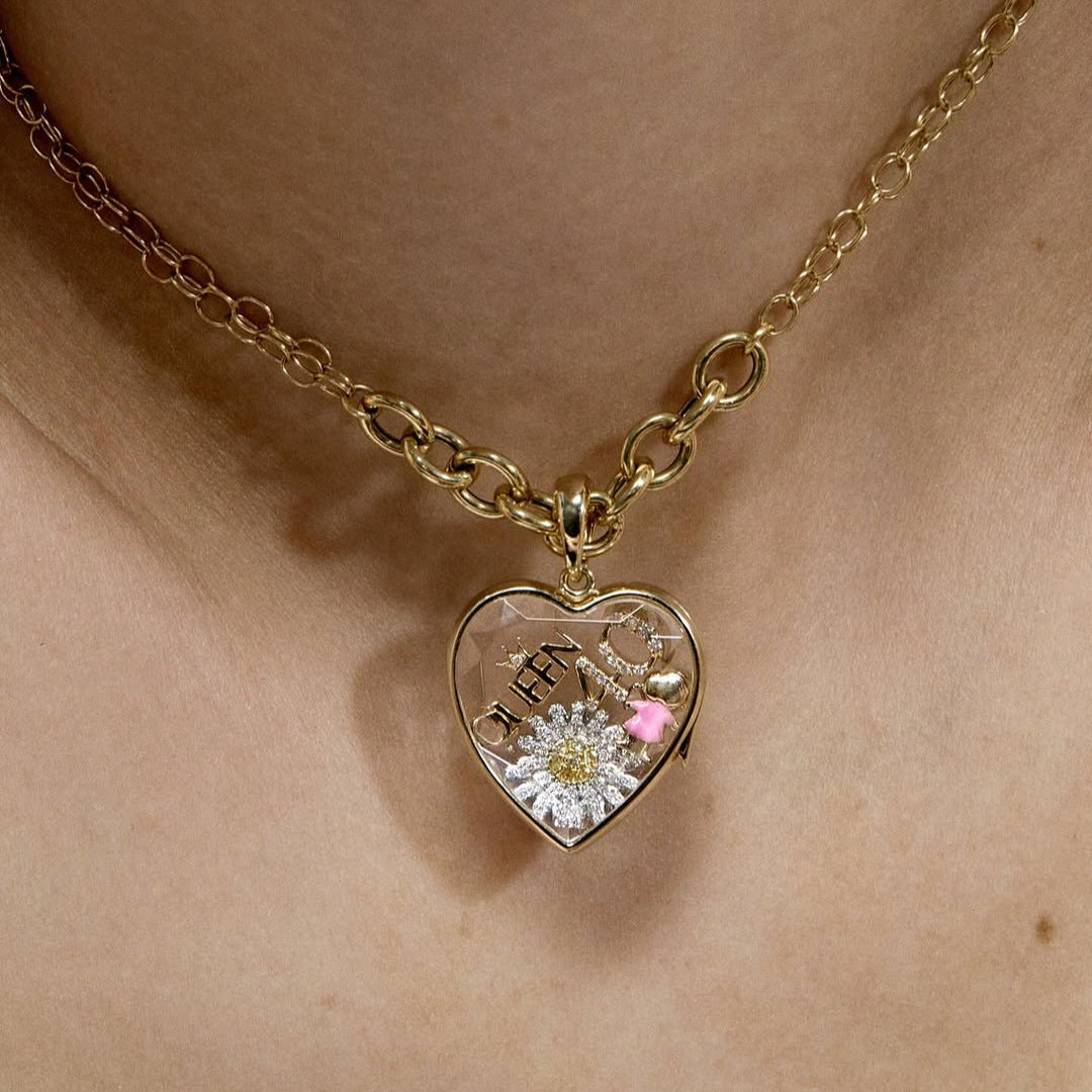 DIY Glass Locket Necklace - Floating Charm Photo Pendant