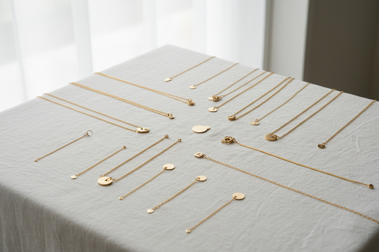 Jewelry lifestyle flat lay