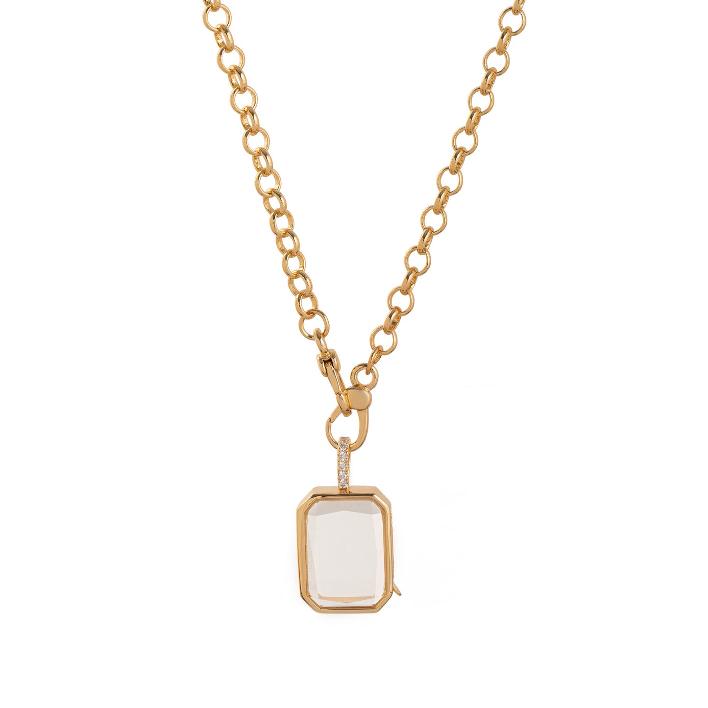 DIY Glass Locket Necklace - Floating Charm Photo Pendant